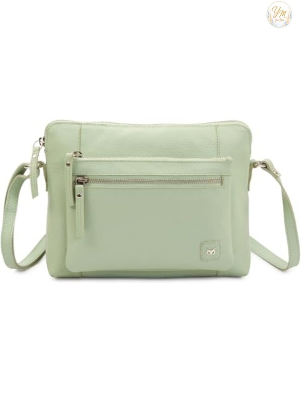 Genuine Leather Crossbody Bag Small Soft Pebbled Sling Shoulder Handbag